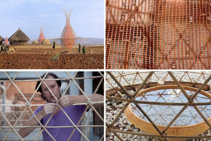 projeto warka water a torre de bambu para combater a seca